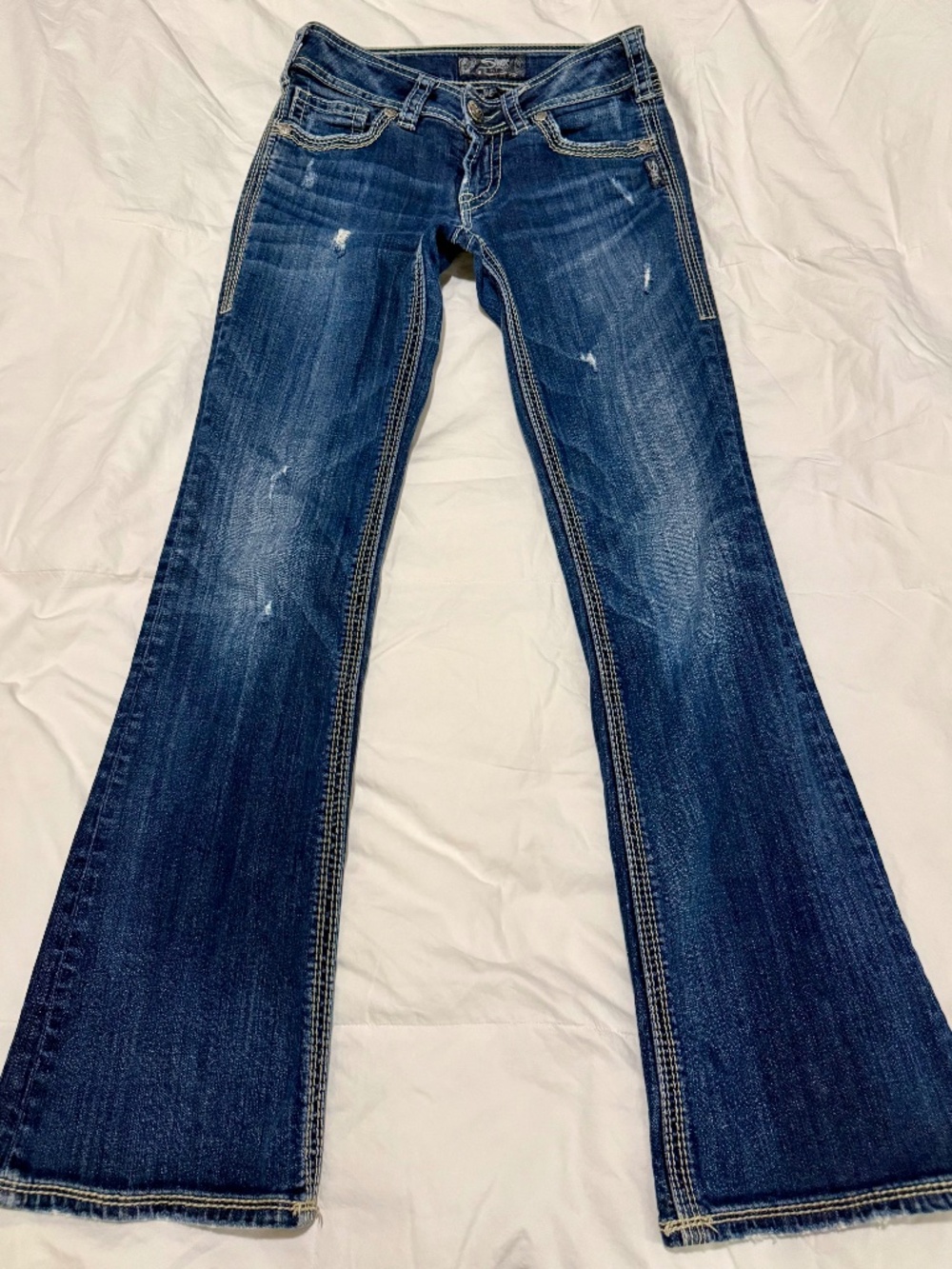 Women’s Silver Suki Surplus distressed jeans W25/L30